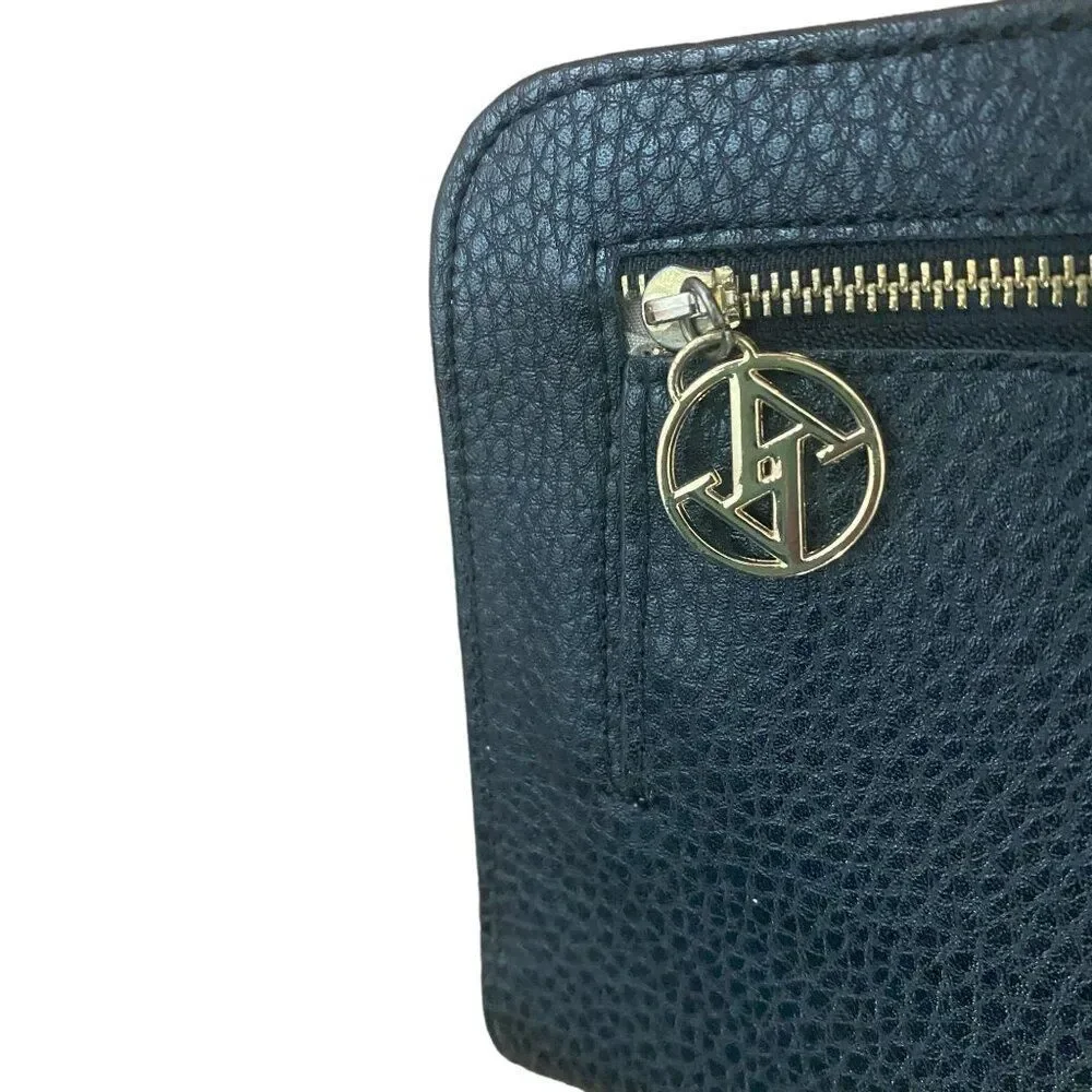 Adrienne Vittadini Black Leather Clutch